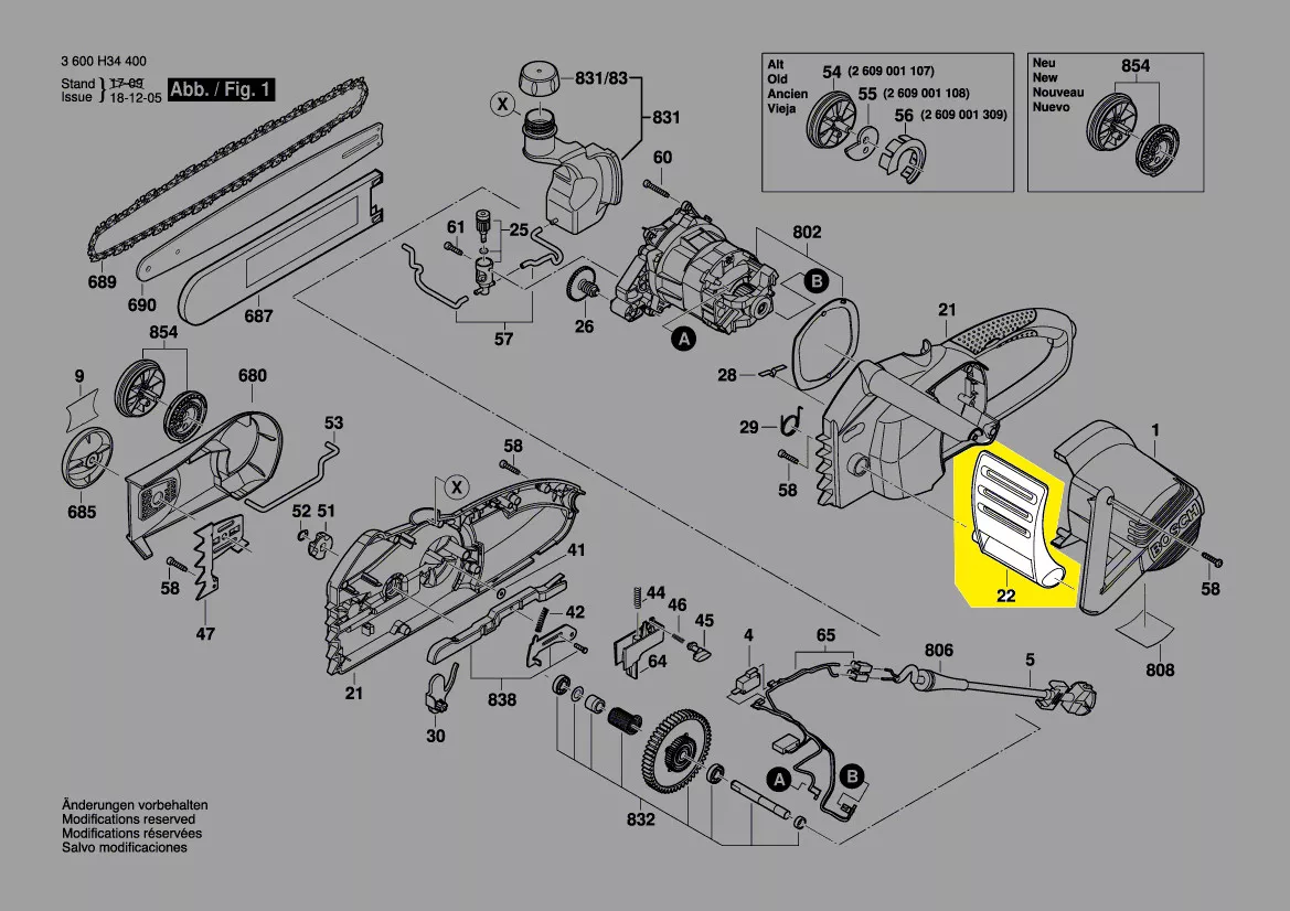 Bouclier protection main réf. 2 609 001 024 Bosch